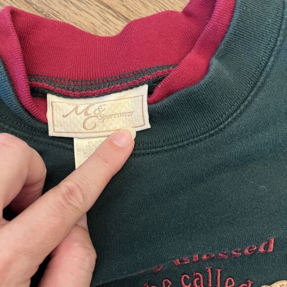 M&C Sportswear Beary Blessed to Be Called Grandma Sweatshirt Adult Size M Green - Picture 9 of 9